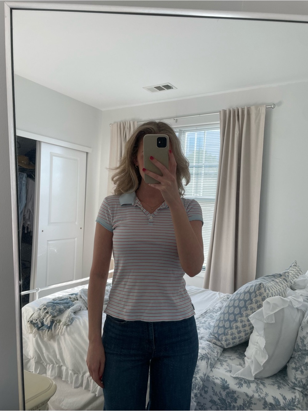 LAST CHANCE‼️ Polo by Ralph Lauren Light Blue Polo Shirt with Stripes